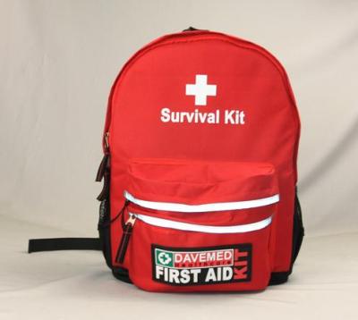 China factory price outdoor first aid backpack,emergency survival bag for sale