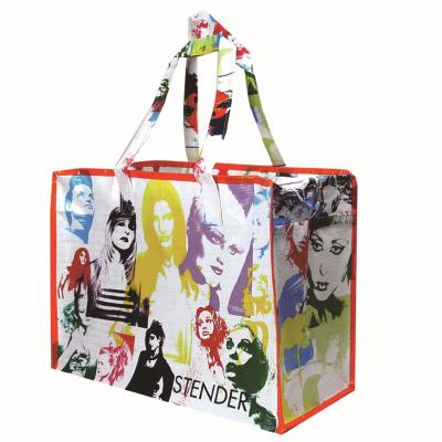 China Customized Lead-free BOPP Laminated Green Woven PP Bag,shipping bag for sale