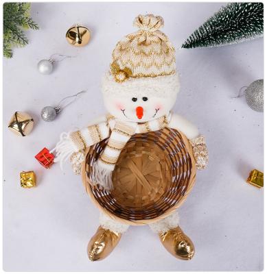 China Christmast Ornament Merry Christmas Candy Storage Basket Table Home Decoration Santa Claus Organizer Baskets Drop Shipping Decoration for sale