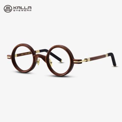 China For KALLA Luxury Wood Wooden Sunglasses Reading Glasses Pterocarpus and Women's Brazilian Wooden Titanium Eyewear Designer Pear b Optical Frames for sale