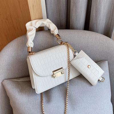 China Fashion PU ladies bags leather handbag set designer luxury white handbags high quality handbag for women for sale