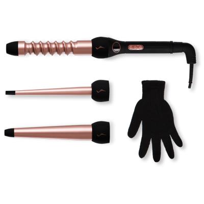 China Tourmaline Ceramic Coating 3 in 1 Professional Hair Wand Set PTC Tourmaline Wand Interchangeable Curling Iron for sale