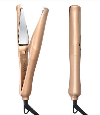 China One-Button Operation One Step 2 In 1 Professional Hair Curler Styler Ceramic Flat Iron Curling Iron Hair Straightener for sale