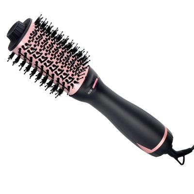 China Led 4 in 1 Dual Stage Voltage One Dual Stage Electric Ionic Paddle Blow Comb Styler Comb Hair Dryer Volumizer Airbrush Hot Hair Dryer for sale