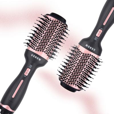 China Professional Duct 4-in-1 One Step Round Blow Dry Volumizer Comb Out Hot Air Hair Dryer Brush for sale