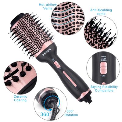 China Hot Blowout Duct Brush Custom One Step Straightener 1000W 4 in 1 Hair Dryer Brush for sale