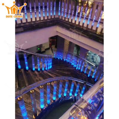 China Modern Custom Luxury Custom Design Balustrade Support Acrylic Pillars Crystal Acrylic Plastic Baluster for sale