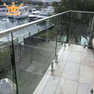 China Modern Balusters Balcony Stair Stainless Steel Glass Fence Post for sale