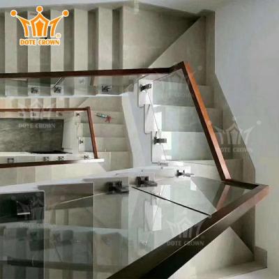 China High Grade Contemporary Porch Stair Railing / Wooden Railing Glass Railing Column for sale