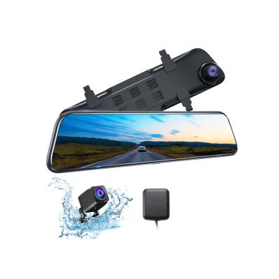 China Dash Mirror Black Box ADAS 4k GPS car dvr HD video recording Kingslim DL12 PRO dashcam 4k dual lens front and rear cam for sale