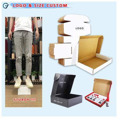 China Biodegradable Cheap Logistic Ad Shipping Boxes Sturdy White Corrugated Small Custom Logo for sale