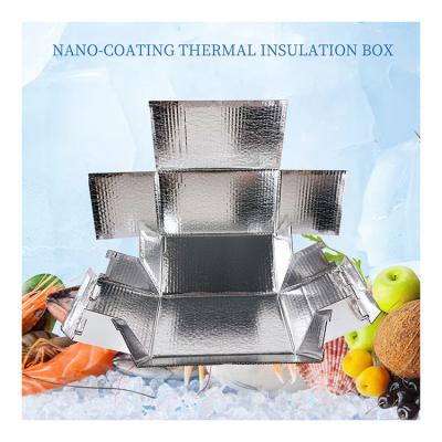 China 2021 Hot Selling Recycled Materials Transport Tray Box Thermal Insulated Liner For Food Shipping Carton for sale