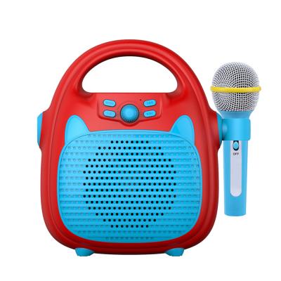 China Cheap Promotion BlueTh Wireless Mobile Karaoke Machine Eco-friendly Kids Mini Portable Studio Singing Microphone Karaoke for sale