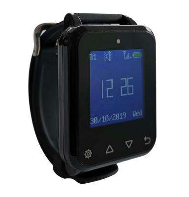 China Waterproof Obtaining Customers Calling Information Wrist Watch Pager For Waiters for sale