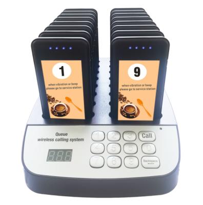 China Strong Signal 16 Call Guest Paging Wireless Coaster Server Call System for sale