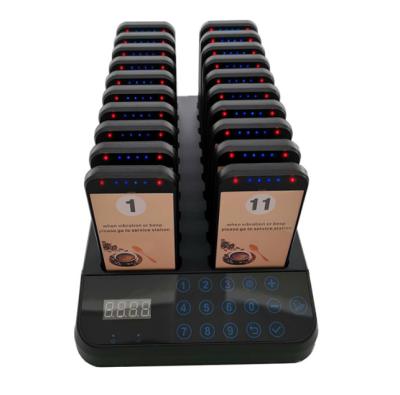 China signal box & Wireless Restaurant Pager Coaster Paging Queuing System 433.92MHz Waterproof Pager 20 Call for sale