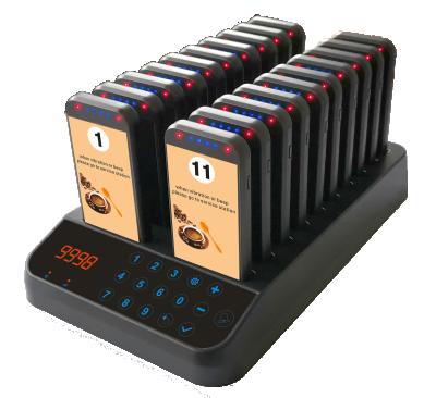 China Strong Signal Restaurant Radio Calls Queue System With 20 Coaster Pagers for sale