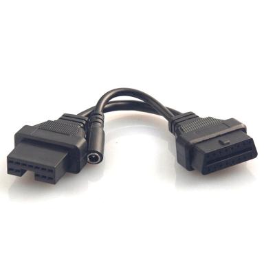 China Car 12Pin 16 to OBD2 Pin Cable for Mitsubishi for sale