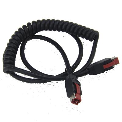 China Printer coiled 24V USB cable male to female extension cable for sale