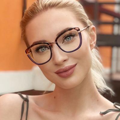 China Anti Blue Light Glasses 2021 New Design Computer Optical Eyeglasses TR90 Eyewear Anti Blue Light Glasses For Women for sale