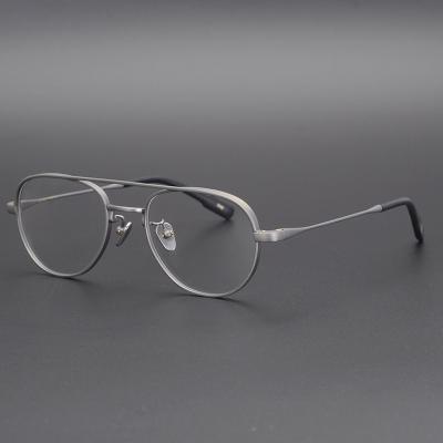 China For Reading Glasses 2021 Titanium Glass Eyewear Metal Vintage Retro Eyeframe Glasses Optical Frames For All Face for sale