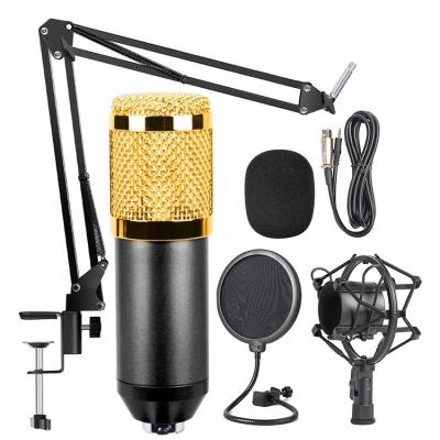 China Headphone Microphone Top Selling Studio Recording Device BM800 Mic Microphone Condenser With Shock Mount Arm Scissor Stand Filter for sale