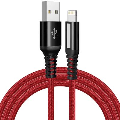 China Nylon Braided USB AM TO Lightning Cable Iphone Charging 1m 1.5m 1.8m 2m 3m OEM for sale