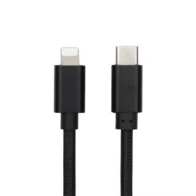 China Black USB 2.0 Cable Type-C To Lightning Fast Charging Apple Data Cable 2m 3 Meter for sale