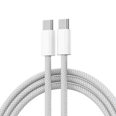 China Nylon Braided USB C To C Charging Cable 3.0 Customized Logo Reversible Design for sale