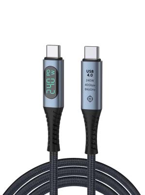 China USB 4.0 Tipo USB C a USB C Cable de transferencia de datos de carga rápida de 100 vatios 40 Gbps en venta