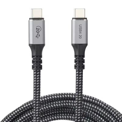 중국 PVC 표면 40Gbps USB C 4.0 케이블, USB C에서 USB C 케이블 1A 3A 5A 전원 판매용