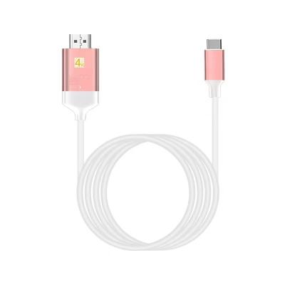 China White HDMI 1.4 To Usb C Video Cable Multi Channel Audio Transmission 30HZ 4K for sale