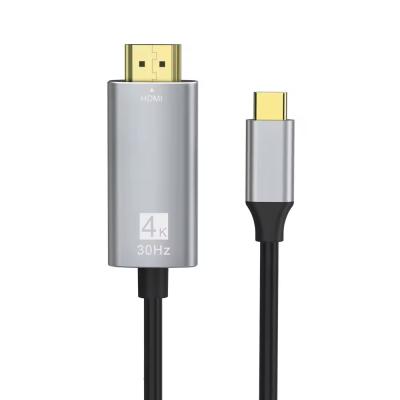 China Customized 30HZ 4K HDMI 1.4 Cable Type-C To HDMI Wide Compatibility Data Transfer for sale