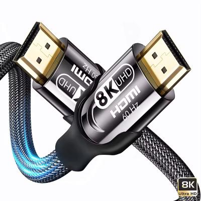 China 60HZ 8K 1080P 720P 480P HDMI To HDMI 2.1 Cable For HDTV Projector for sale