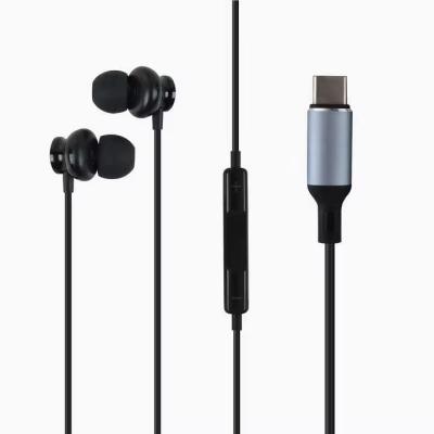 China Black Type-C Wired Earphones High Audio Quality Length Can Be Customized for sale