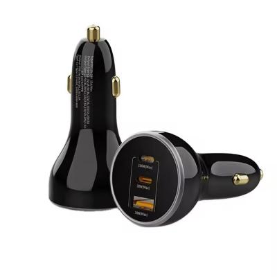 China USB C 3 Port Car Phone Charger Adapter QC 3.0 Port Cigarette Lighter Charger 100w for sale