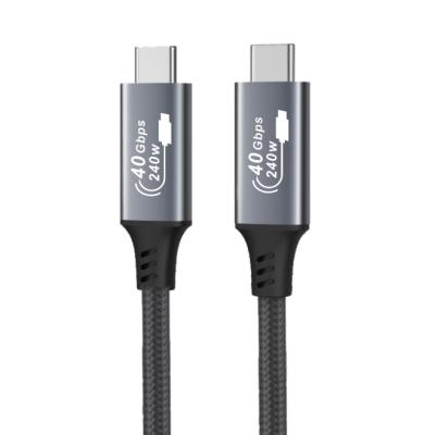 China Klik op de afbeelding om de uitgebreide weergave te openen Deel naar USB4 type-c Kabel, hoge snelheid 40Gbps, ultra heldere video 8K 60Hz, high-power PD opladen 240W compatibel met Thunderbolt 4/3, 1 m Te koop