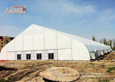 China Movable White PVC Aluminum Expo TFS Curved Tent 40m Clear Span with Air Conditioner for sale