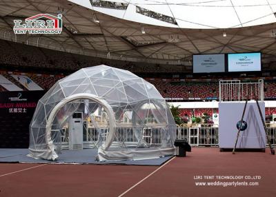 China Waterproof and flame retardant transparent cover Geodesic Dome Tents 5m Diameter for sale