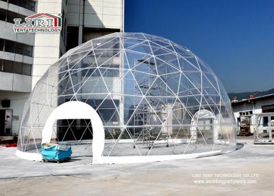 China Transparent Geodesic Dome Tents , Half Sphere PVC Dome Tent Ball Design for sale