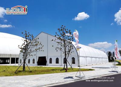 China Liri 25m Big White Curve Tents With Aluminum Frame and Pvc Cover For Events for sale