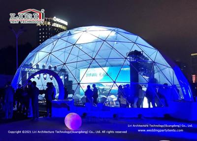 China Liri 15m Diameter White Color Geodesic Dome Tents For Outdoor Event Or Exhibition for sale