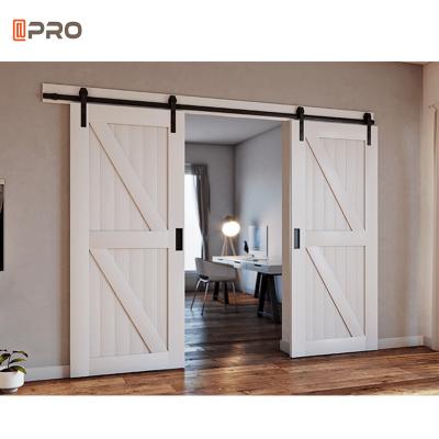 China Latest Hot Sale Modern Interior Soundproof Wooden Sliding Barn Door Solid Wood Windproof Sliding Barn Doors for sale