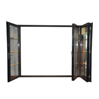 China New windproof bi fold doors and aluminum frameless folding door for exterior for sale