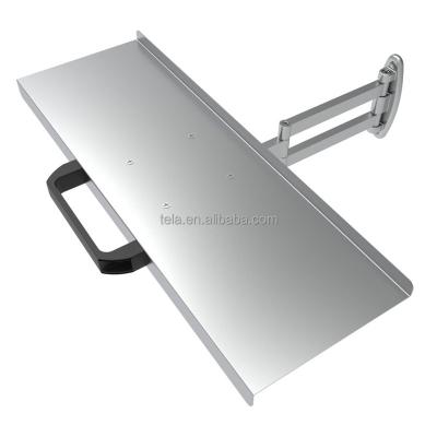 China Silver Rotary Metal Keyboard Tray Metal Stand Bracket for Desktop Computer Keyboard and Mouse Holding Adjustable Keyboard Stand for sale