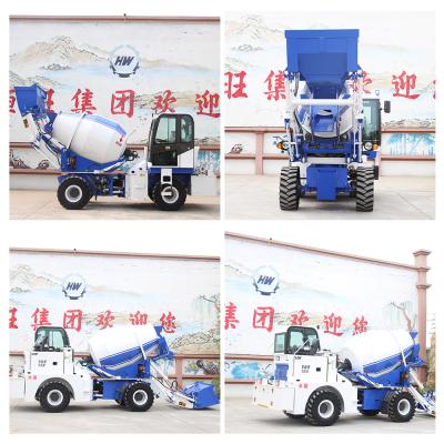 Cina 2.0m3 Autocaricatore di calcestruzzo Mixer camion autocaricatore di cemento 76Kw in vendita