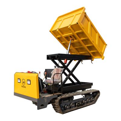 China CE Rubber Track Mini Crawler Dumper 1.2ton 3500*1500*1700 Dimensions for sale