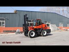 Lifting All Terrain Forklift Off Road High Efficiency Easy Operate