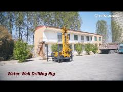 Crawler Water Well Drilling Rig 260m Depth Pneumatic Borehole Drilling