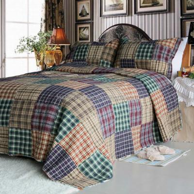 China Home Patchwork Quilted Bedspreads Simple Cotton for sale